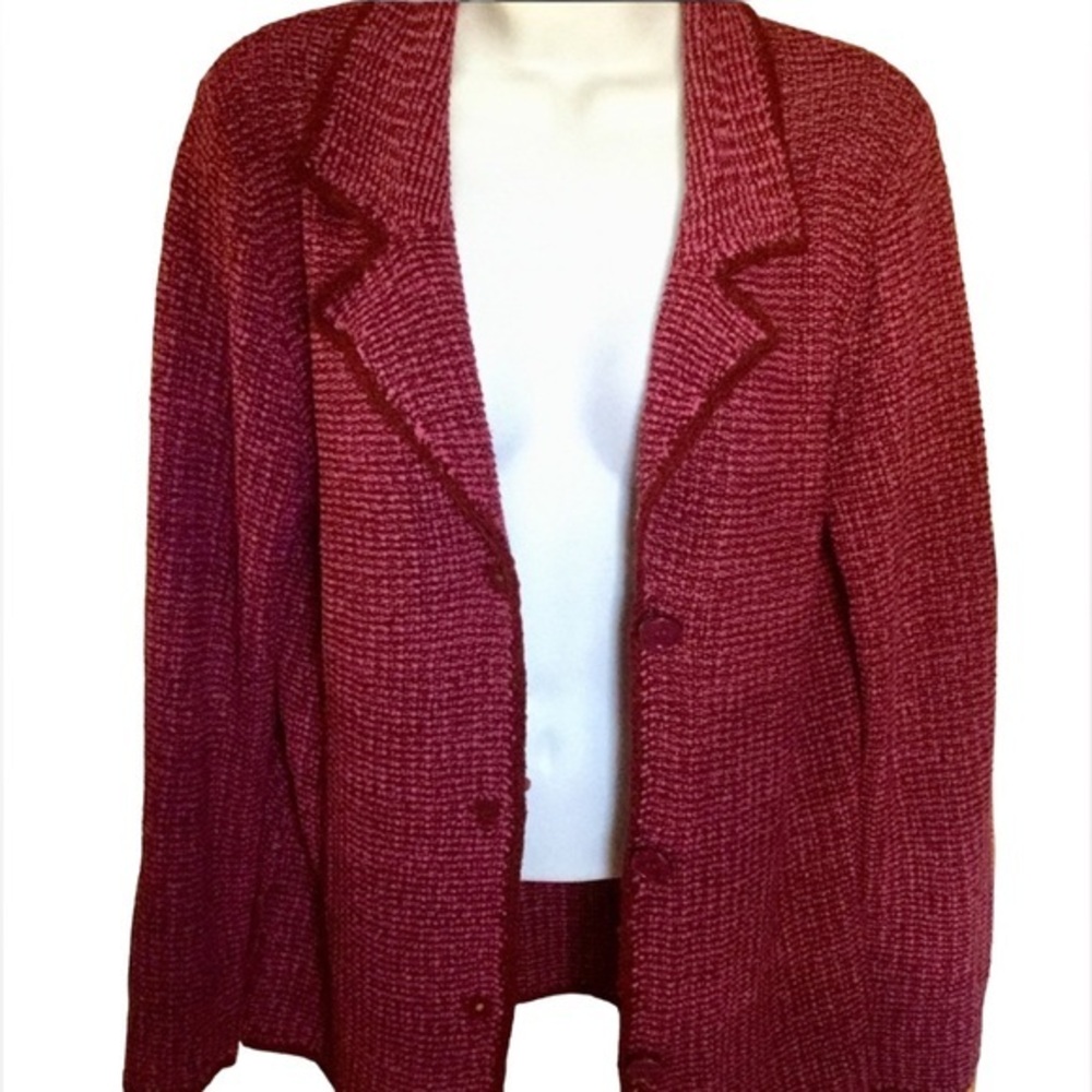 NWT! $79 Sweater Cardigan Jacket Maroon Burgundy Coldwater Creek Medium